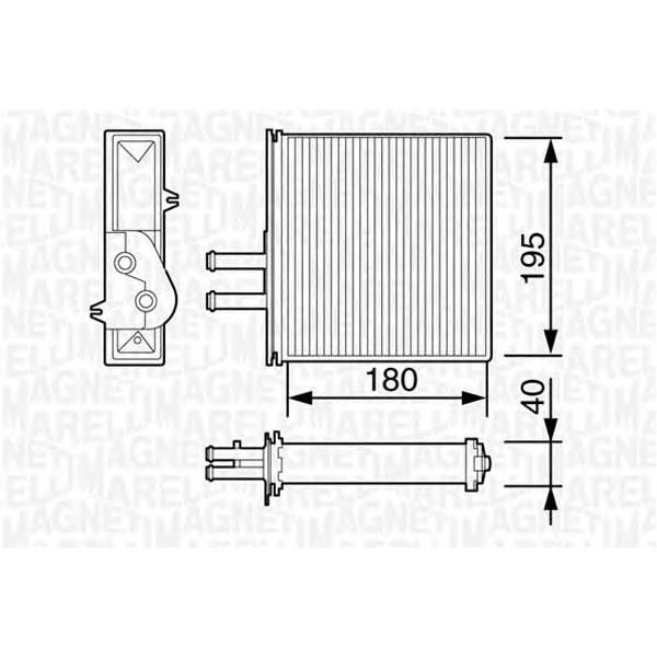 MAGNETI MARELLI - 350218057003 (Радиатор печки Punto)