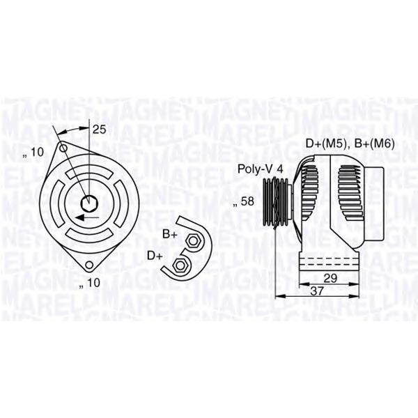 MAGNETI MARELLI - 063341658010 (Генератор MCC SMART 600 ( AIR COND.))