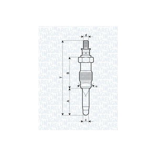 MAGNETI MARELLI - 062587001304 (Свеча накаливания)