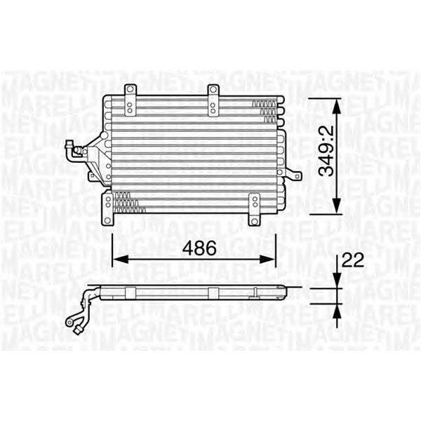 MAGNETI MARELLI - 350203124000 (Радиатор охлаждения двигателя)