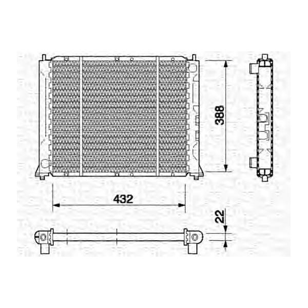 MAGNETI MARELLI - 350213413000 (Радиатор охлаждения двигателя)