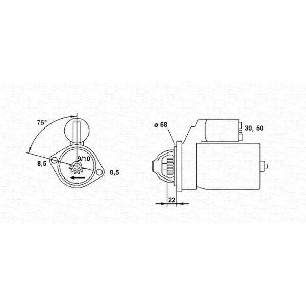 MAGNETI MARELLI - 943251576010 (Стартер 12V 1,1 Kw)