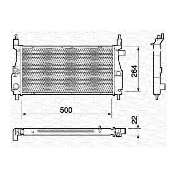 MAGNETI MARELLI - 350213761000 (Радиатор охлаждения двигателя)