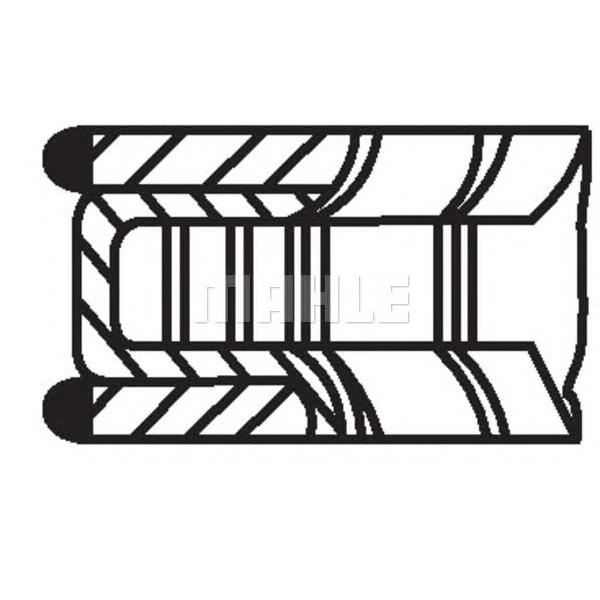 MAHLE - 607 77 N0 (607 77 N0 кольца поршневые! d79x1.2x1.2x3 STD (1)/ Toyota Celica/Corolla 1.8 1ZZ 99>)