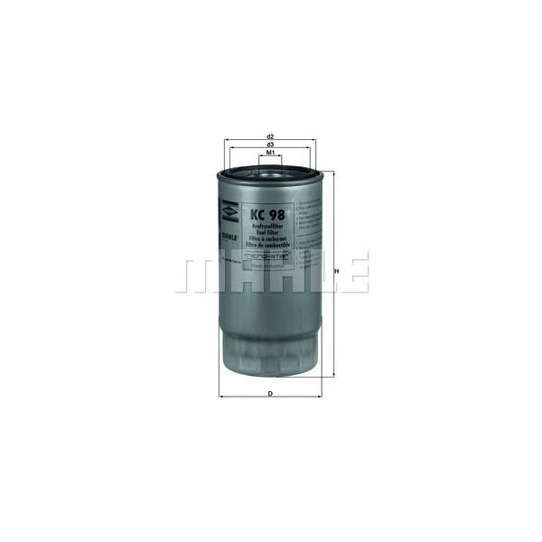 MAHLE - KC98 (Фильтр топливный / BMW 3 (E36) 318-325td(s), 5 (E3)
