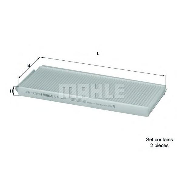 MAHLE - LA391/S (Фильтр салона)