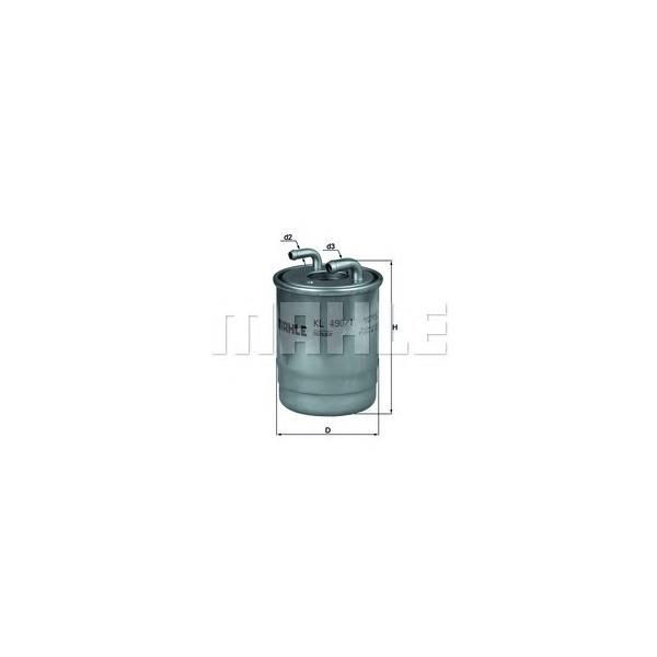 MAHLE - KL490/1D (Фильтр топливный (под нагреватель 180Вт, в центр) #)