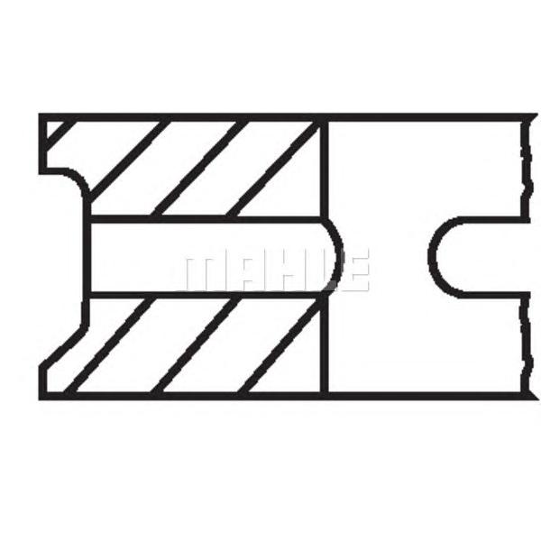 MAHLE - 01453N1 (кольца порш./ Ford Escort/Fiesta 1.3 92> d74x1,5x1,75x3 +0,5 (1))