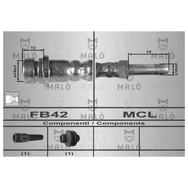 MALO - 80261 (Шланг тормозной)