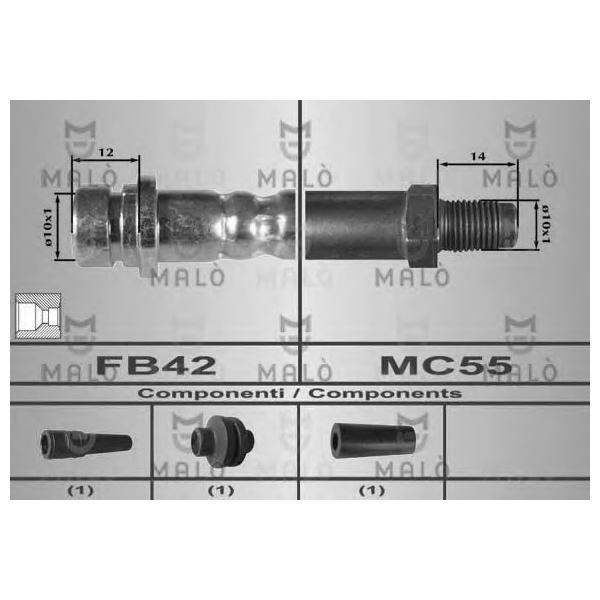 MALO - 80539 (Шланг тормозной)