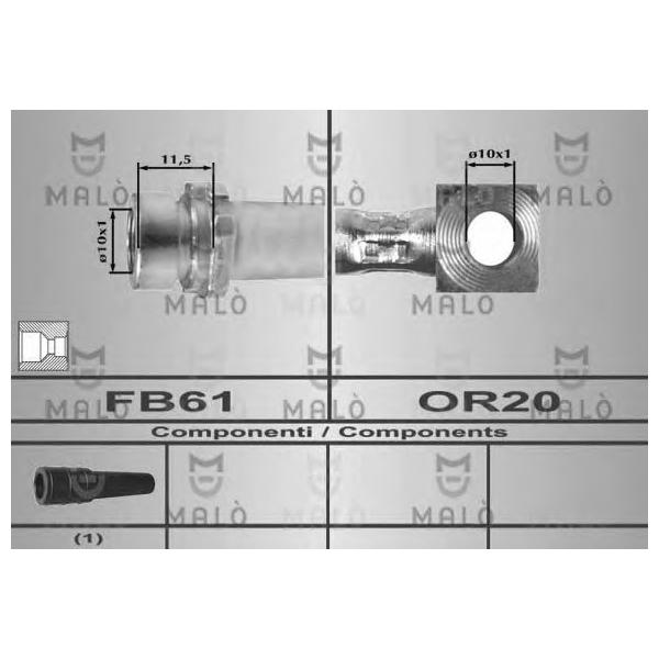 MALO - 80234 (Шланг тормозной)