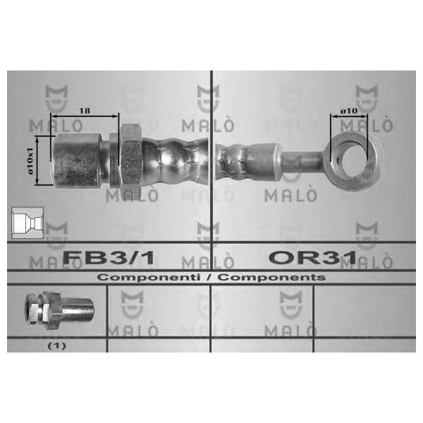 MALO - 80312 (Шланг тормозной)