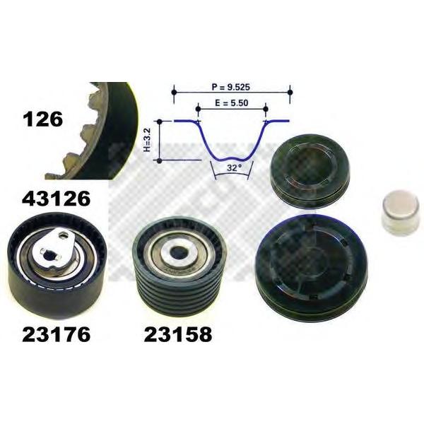 MAPCO - 23126 (Комплект ремня ГРМ F4P(1.8))