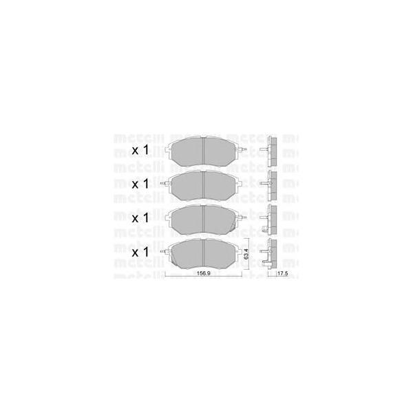 METELLI - 22-0763-0 (Комплект тормозных колодок, дисковый тормоз)