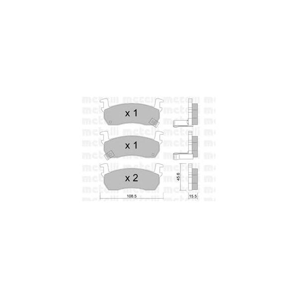 METELLI - 22-0034-1 (Комплект тормозных колодок, дисковый тормоз)