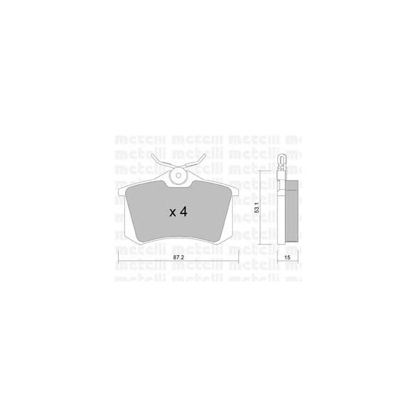 METELLI - 22-0100-0 (Комплект тормозных колодок, дисковый тормоз)