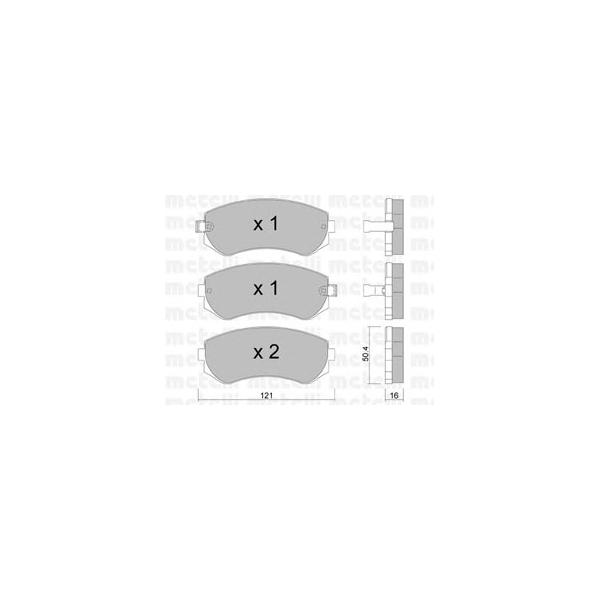 METELLI - 22-0304-0 (Комплект тормозных колодок, дисковый тормоз)