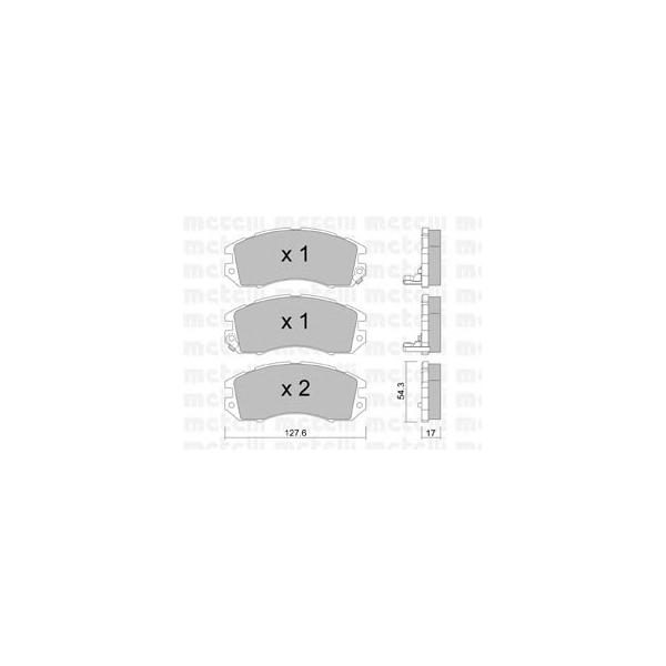 METELLI - 22-0135-0 (Комплект тормозных колодок, дисковый тормоз)
