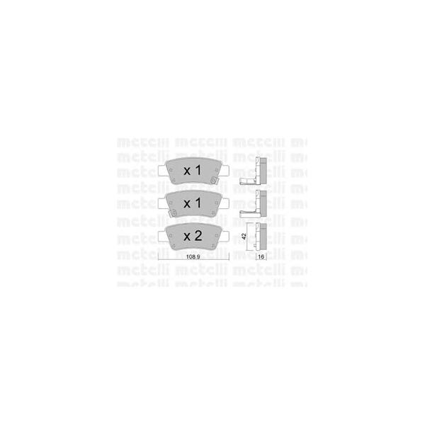 METELLI - 2207900 (Колодки тормозные задние дисковые к-кт)