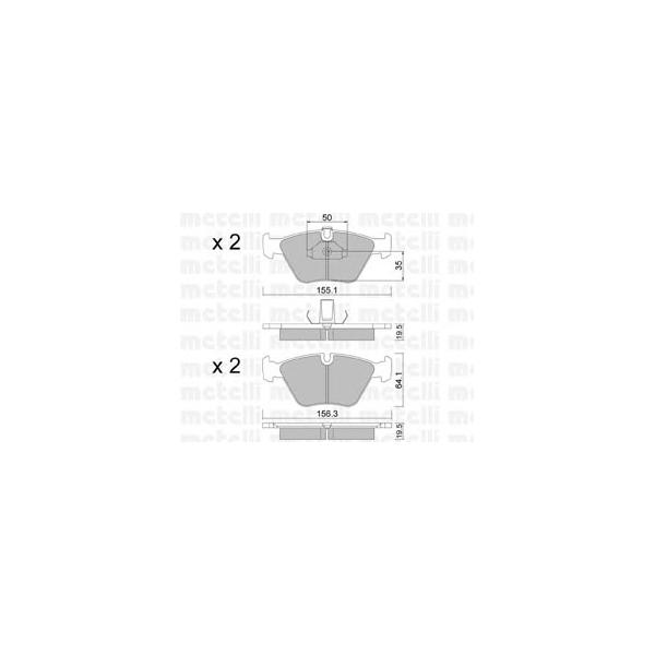 METELLI - 22-0207-0 (Комплект тормозных колодок, дисковый тормоз)
