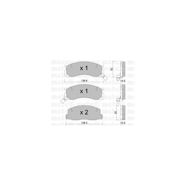 METELLI - 22-0281-0 (Комплект тормозных колодок, дисковый тормоз)