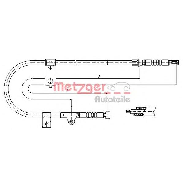 METZGER - 170003 (ТРОС, СТОЯНОЧНАЯ ТОРМОЗНАЯ СИСТЕМА METZGER 170003)