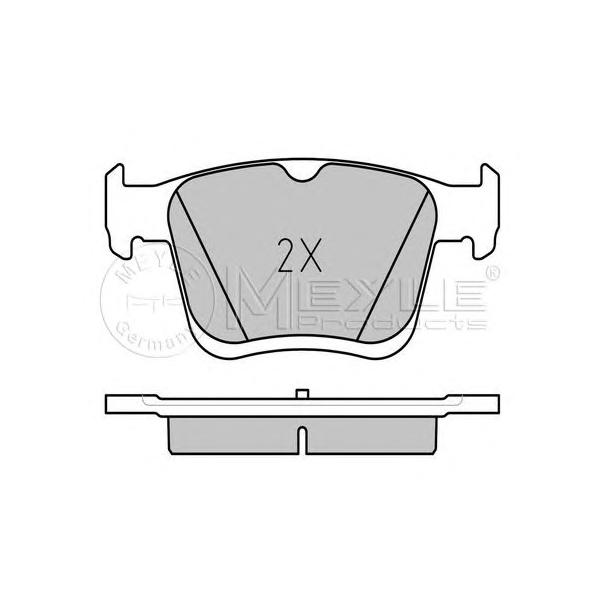 MEYLE - 025 250 0816/PD (Колодки тормозные (16.2), задние для Audi A3 2013~, Skoda Kodiaq 2016~, Skoda Superb III 2015~)