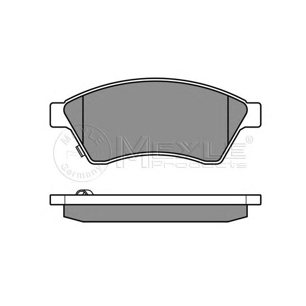 MEYLE - 025 250 3118/W (Колодки тормозные передние 15' (диск 276мм) для Opel Astra J, Chevrolet Aveo (T300), Cruze)