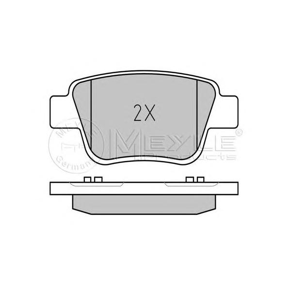MEYLE - 0252362016PD (Колодки тормозные дисковые /комплект 4 шт/ Toyota)