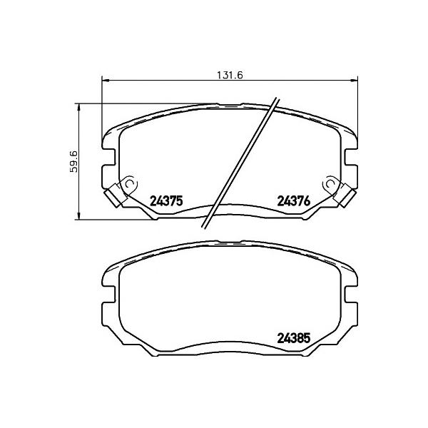 MINTEX - MDB2753 (HYUNDAI Sonata-V 06/05> F колодки MINTEX)