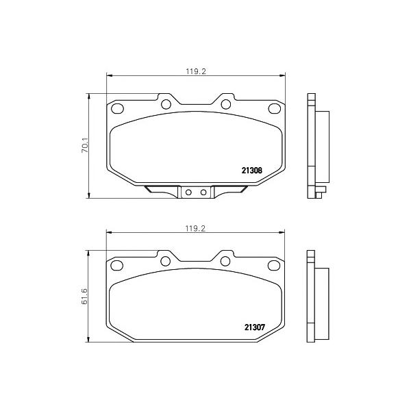 MINTEX - MDB1416 (SUBARU Impreza WRX (GD,GG) 00> F колодки MINTEX)