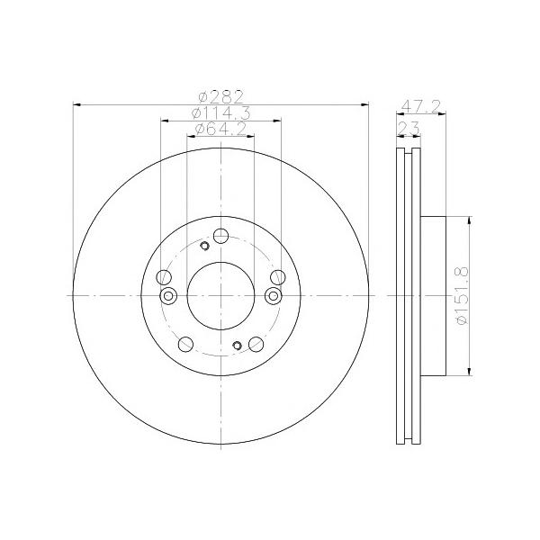 MINTEX - MDC1766 (Диск тормозной передний вентилируемый)