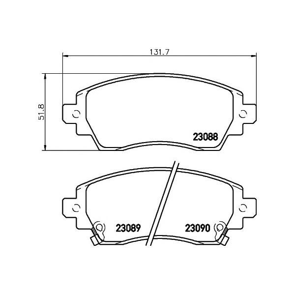 MINTEX - MDB2173 (TOYOTA Corolla (E11) 00> с датчиком F колодки MINTEX)