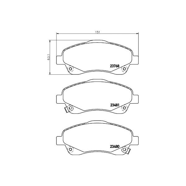 MINTEX - MDB2545 (Колодки тормозные передние Avensis/Corolla Verso)