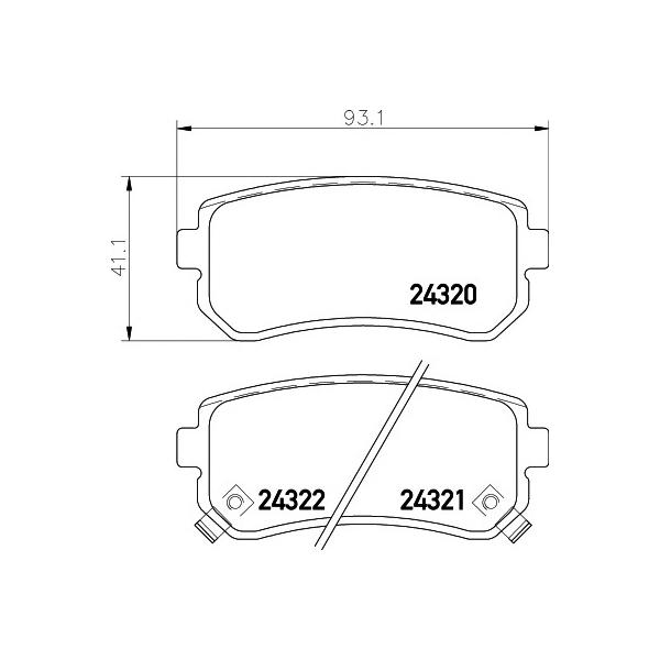MINTEX - MDB2734 (HYUNDAI Accent (MC) 05>/ KIA Cee`d, Rio-II 05> R к)