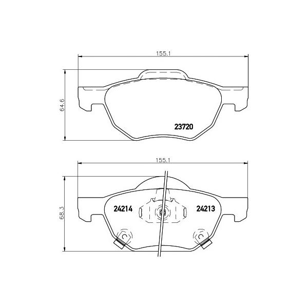MINTEX - MDB2599 (HONDA Accord-VIII 2.0-2.4 03> F колодки MINTEX)