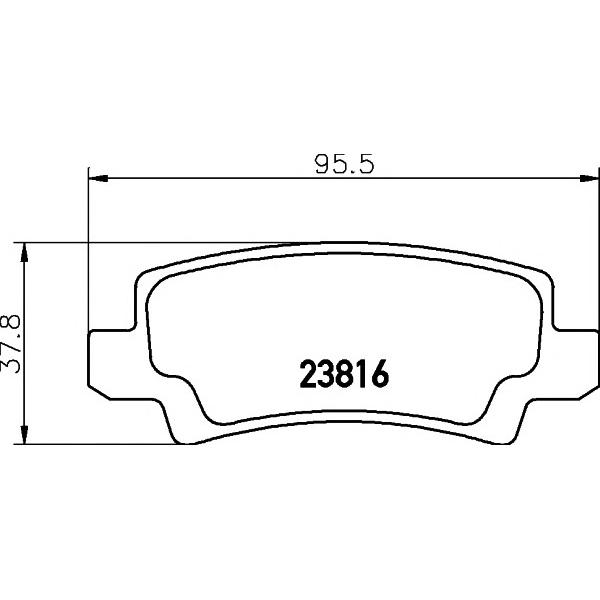 MINTEX - MDB2596 (TOYOTA Corolla (E12) 02> R колодки MINTEX)
