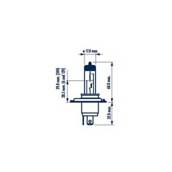 NARVA - 48889 (лампа/ (H4) 60/55W 12V P43T галогенная Long Life)