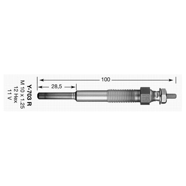 NGK - 3782 (Свеча накаливания)