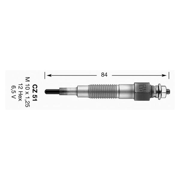 NGK - 3209 (Свеча накаливания RD28T 1-3 цилиндр)