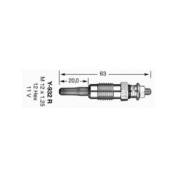NGK - 4956 (Заменён на 7947 Y-933J DP25 свеча)
