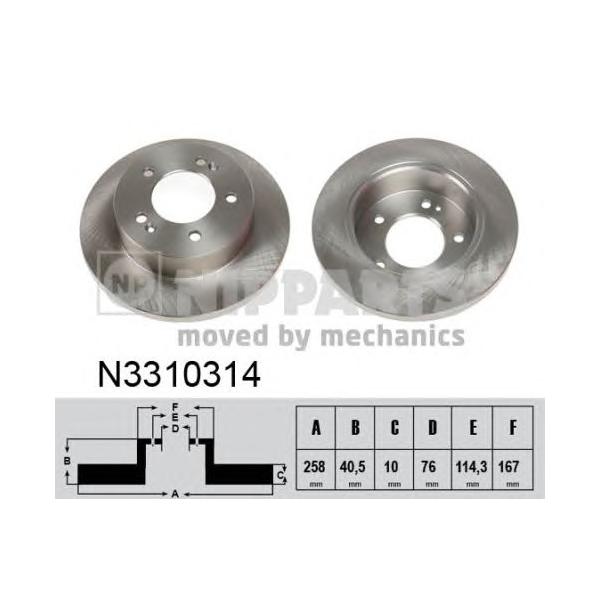 NIPPARTS - N3310314 (Тормозной диск)