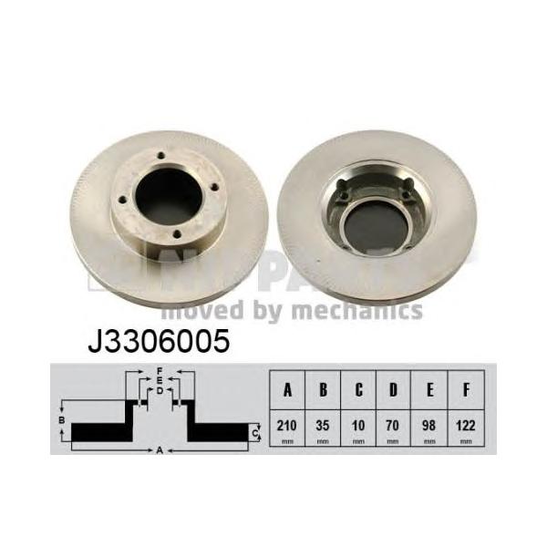 NIPPARTS - J3306005 (Тормозной диск)