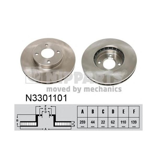 NIPPARTS - N3301101 (Тормозной диск)