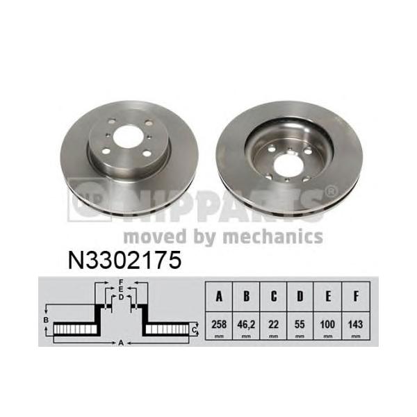 NIPPARTS - N3302175 (Тормозной диск)
