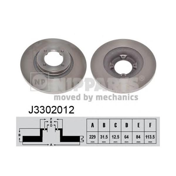 NIPPARTS - J3302012 (Тормозной диск)