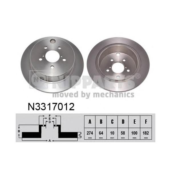 NIPPARTS - N3317012 (Тормозной диск)