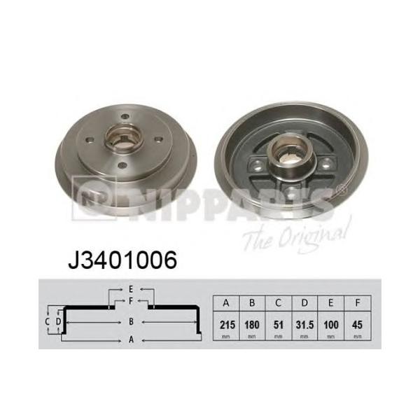 NIPPARTS - J3401006 (Тормозной барабан)