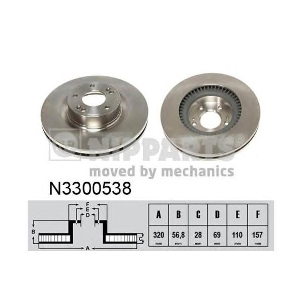 NIPPARTS - N3300538 (Тормозной диск)
