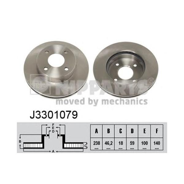 NIPPARTS - J3301079 (Тормозной диск)